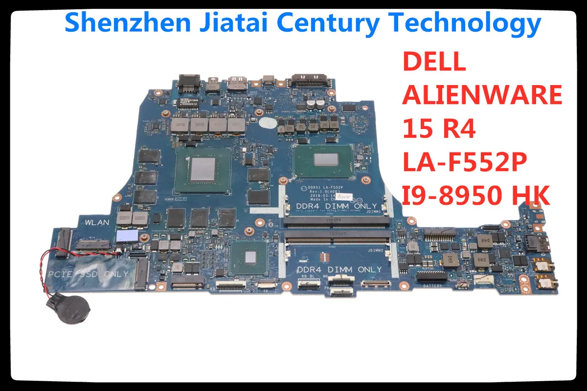 LA-F552P i9-8950 HK Процессор N17E-G3-A1 материнская плата 0JT6T7 DDR51 для DELL ALIENWARE 15 R4 Материнская
