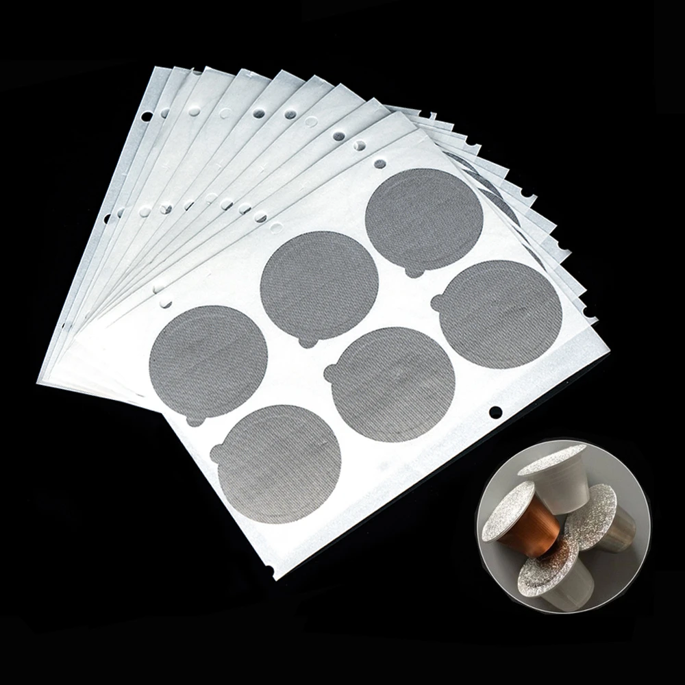 100PCS Nespresso Refilling Capsule Aluminum Foil Brewer Lid Capsula Seal Sticker 