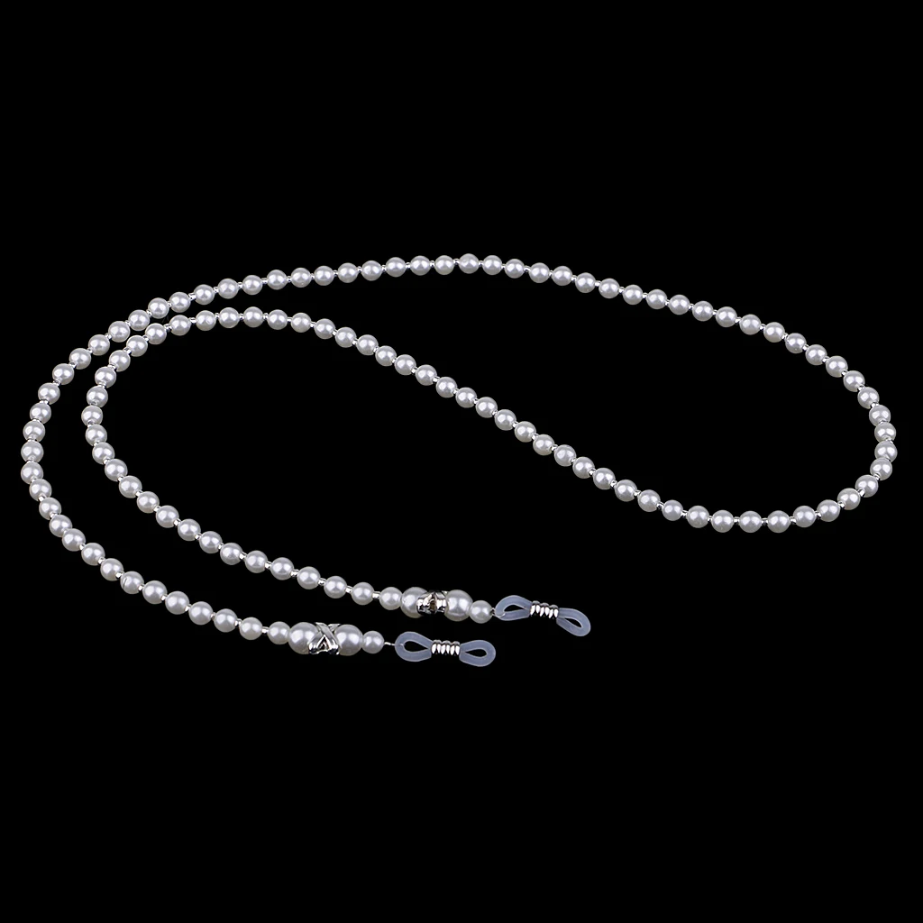 Luxury Faux Pearl Beaded Eyeglass Chain Sunglass Holder Strap Lanyard Cord 65cm