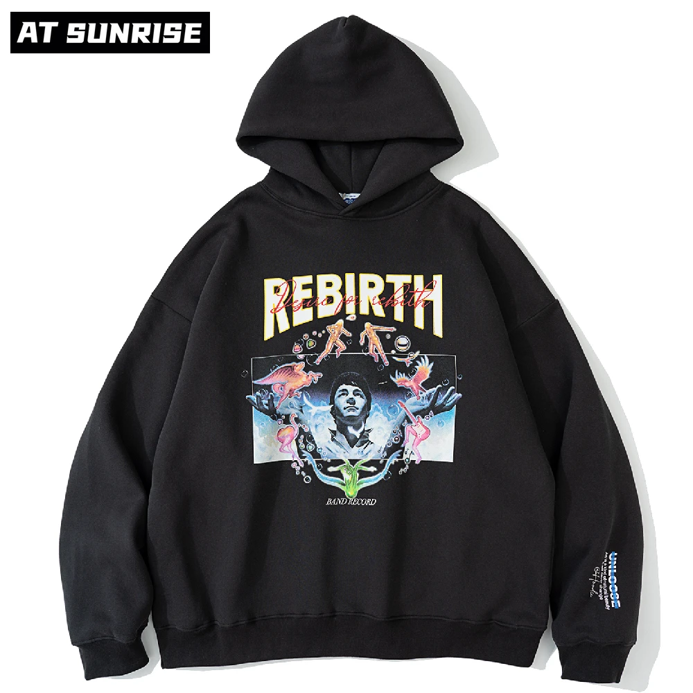 

Женская Повседневная Толстовка, уличная одежда, Свитшот в стиле хип-хоп, пуловер с капюшоном и принтом новорожденных, хлопковая флисовая Осенняя Толстовка в стиле Харадзюку