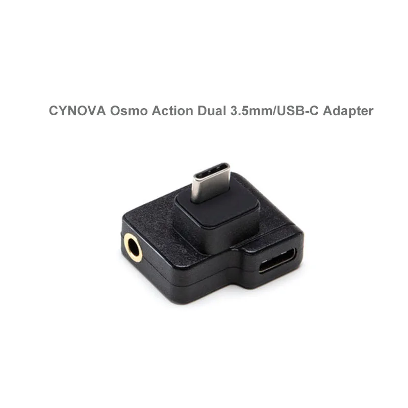 CYNOVA DJI Osmo Action 3,5 мм адаптер/USB-C адаптер используется для внешнего 3,5 мм микрофона - Цвет: 3.5mm adapter