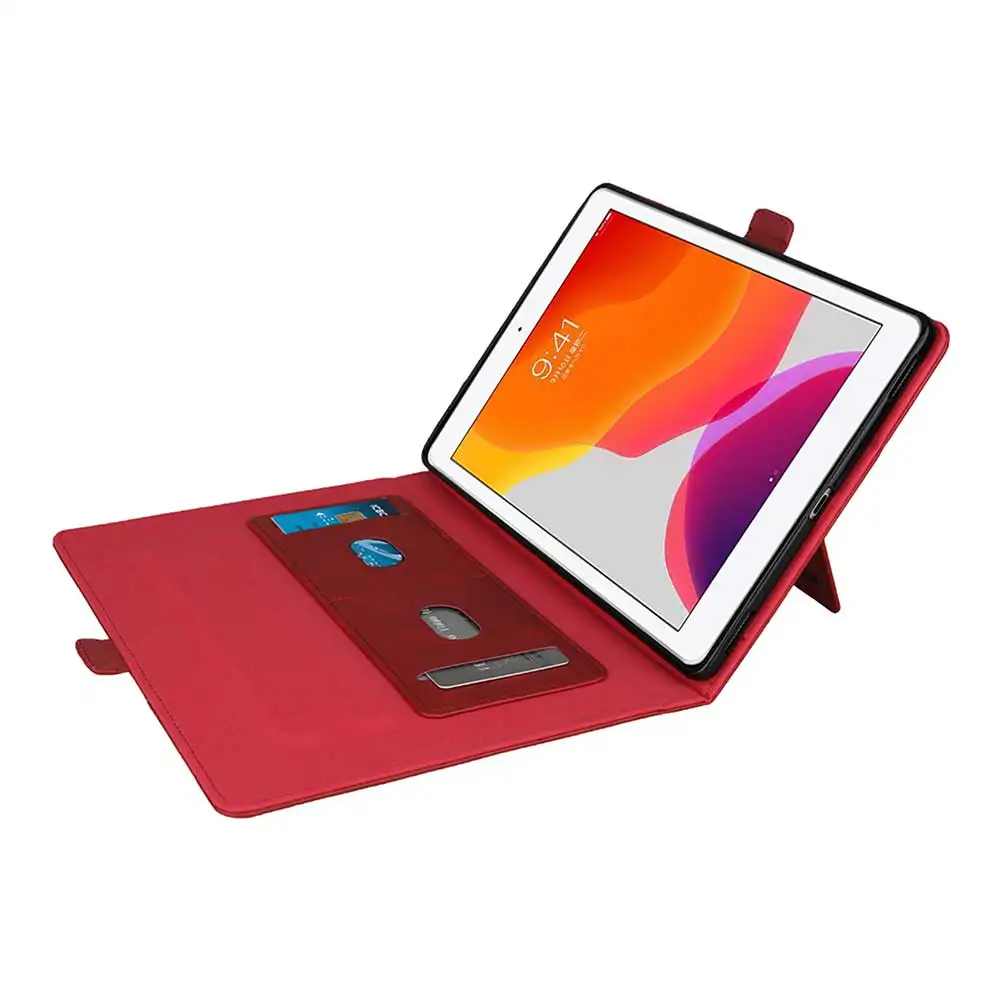 Умный чехол с функцией автоматического сна для iPad 10,2 дюймов, чехол из искусственной кожи, откидной Чехол-подставка для iPad 10,2 '', чехол с отделением для карт