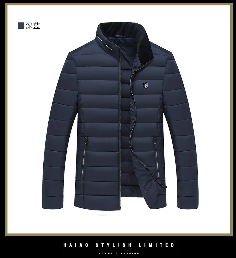 Fall And Winter Clothes Elderly Cotton Coat Short Middle-aged Men Thick Warm Cotton Overcoat Daddy Clothes Winter Men'S Wear