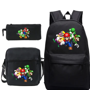 

Super Mario Backpack for Boys Girls Boys School Bags Student Backpack Kids School Bags with Shoulder Bag Pen Bag