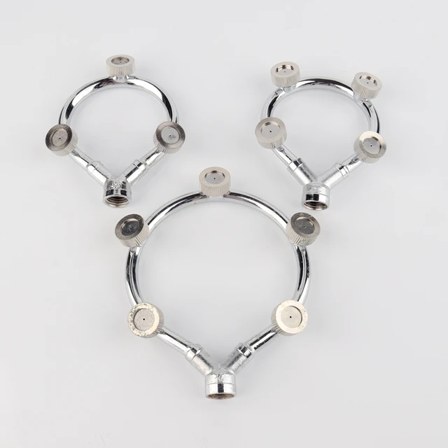 Rozsdamentes Acél Többfejű Kerek Porlasztó Fúvóka Gyűrűs Sprinkler Fej Mobil Permetezőhöz Mushroo A Kerti Víz Ködhöz