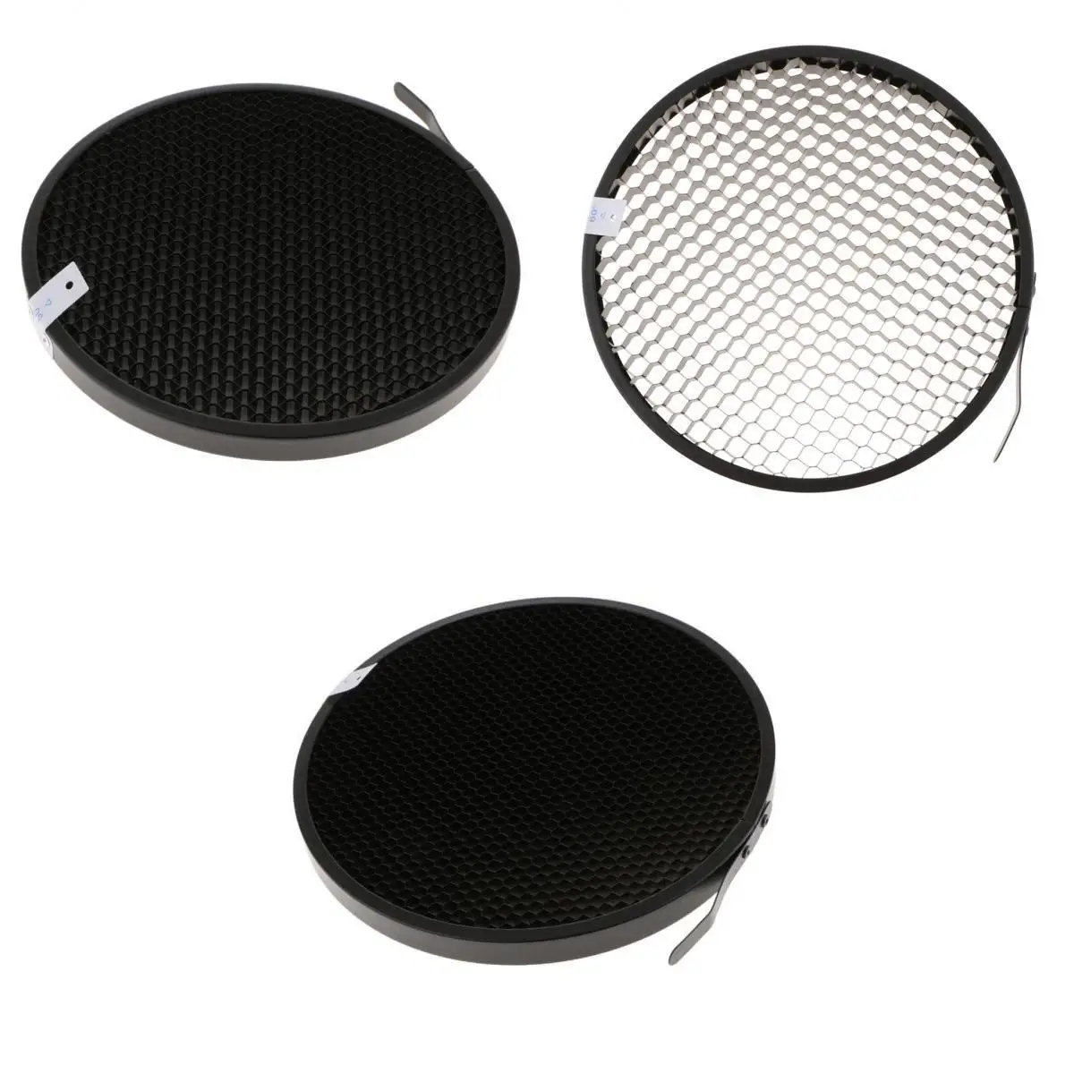 3Pcs 60 50 40 Degree Eggcrate Honeycomb Grid for 7inch Reflector Diffuser Lamp Shade Dish Photo Studio Accessories