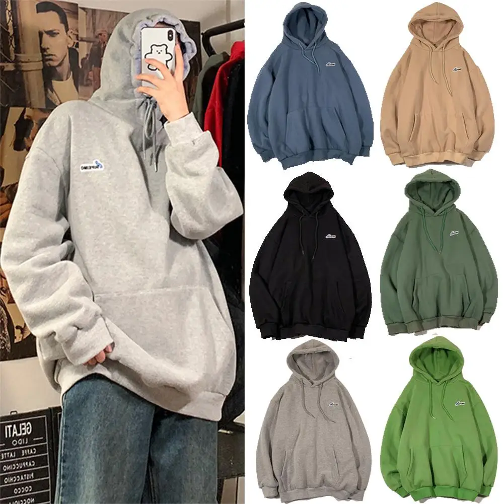 ZACOO Men Women Hoodie Sweatshirt Letter Solid Color Loose Fashion Pullover Tops ZACOO Men Women Hoodie Sweatshirt Letter Solid Color Loose Fashion Pullover Tops