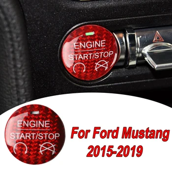 

Engine Start/Stop Switch button cover For Ford Mustang 2015-2019 1pc Car Truck Interior Controls Parts