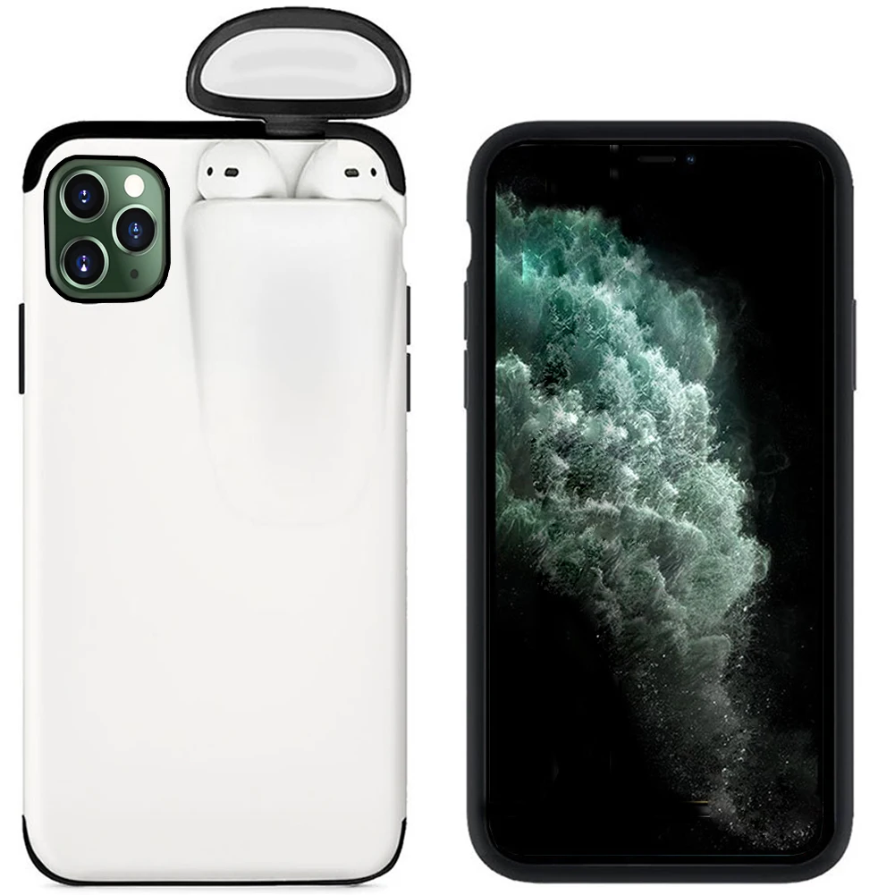 White Jetjoy чехол для iPhone 11 Pro Max чехол Xs Max Xr X 10 8 7 Plus чехол для AirPods 2 1 держатель Жесткий Чехол для AirPods чехол Лидер продаж - Цвет: White