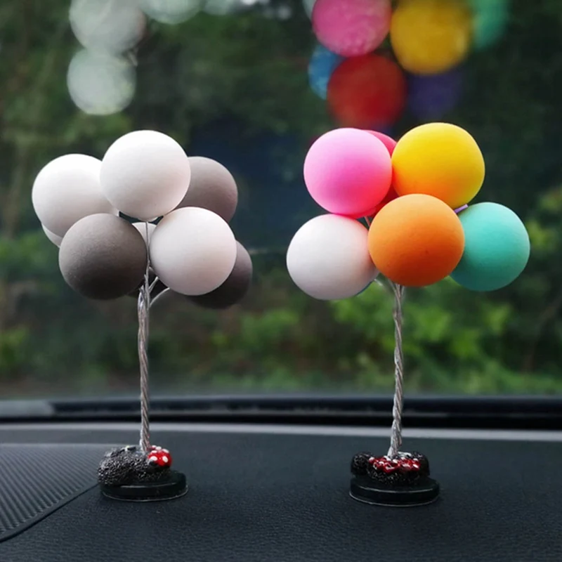 Auto Ornaments Multicolour Lovely Balloon Car Decoration Mini Console Dashboard Decoration Car Interior Supplies