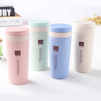 

Wheat Straw Cups 300ml Insulated Thermos Water Thermal Mug