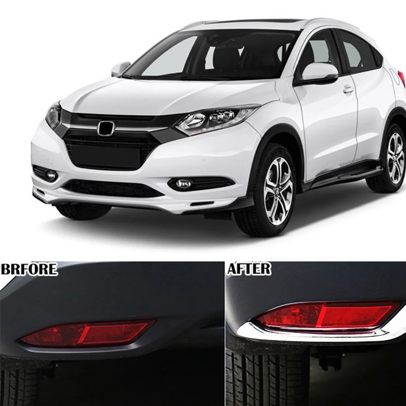 Для Honda HR-V HRV Vezel хромированный задний противотуманный светильник, задний фонарь, Накладка для бровей, защита, Формовочная рамка
