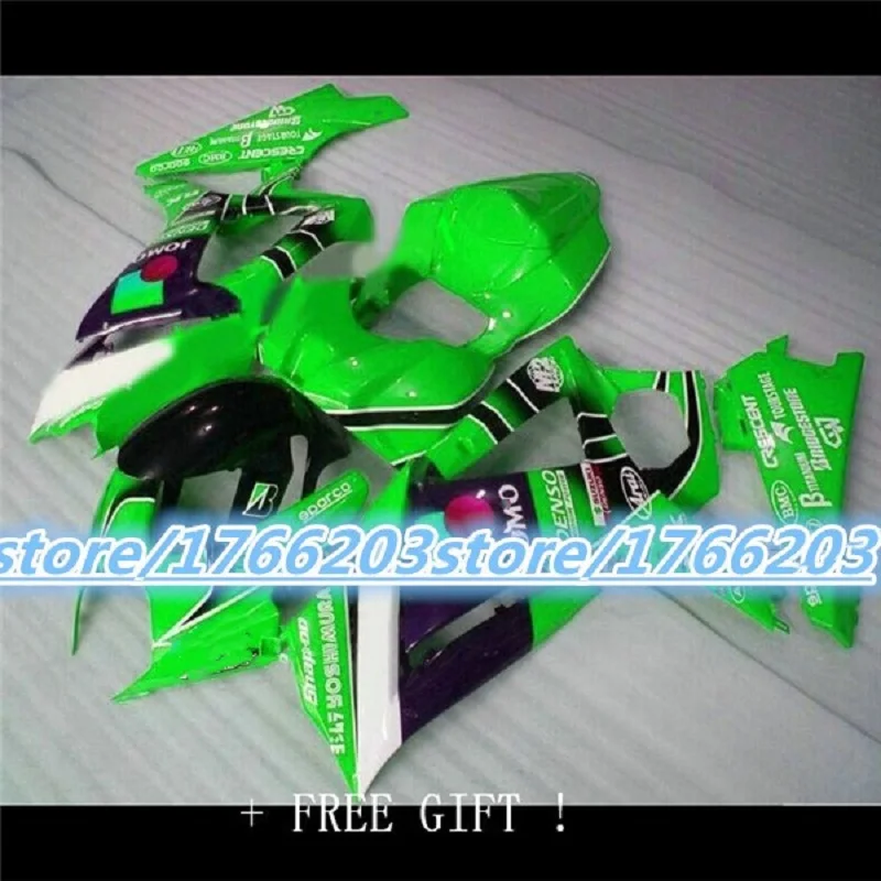 

Bo Fairing Set for green black 2007 2008 GSX R1000 2007 2008 07 08 GSXR1000 07 08 2007 2008 K7 ABS Plastic