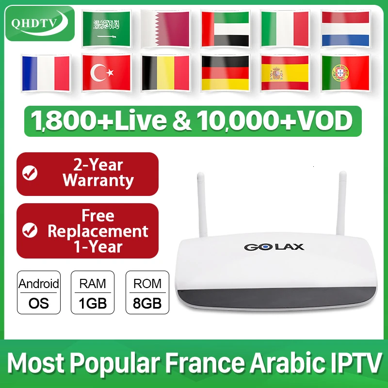 

Golax QHDTV IPTV Subscription Android 7.1 France Arabic Algeria IP TV M6 S905W Smart Tv Box IPTV Morocco Qatar France Arab