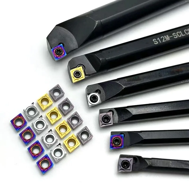 

S12K-SCLCR06 S06K S07K S08K S10K S12M 95 degree turning tool holder boring bar +10PCS CCMT060204 carbide tool CCMT060204 VP15TF