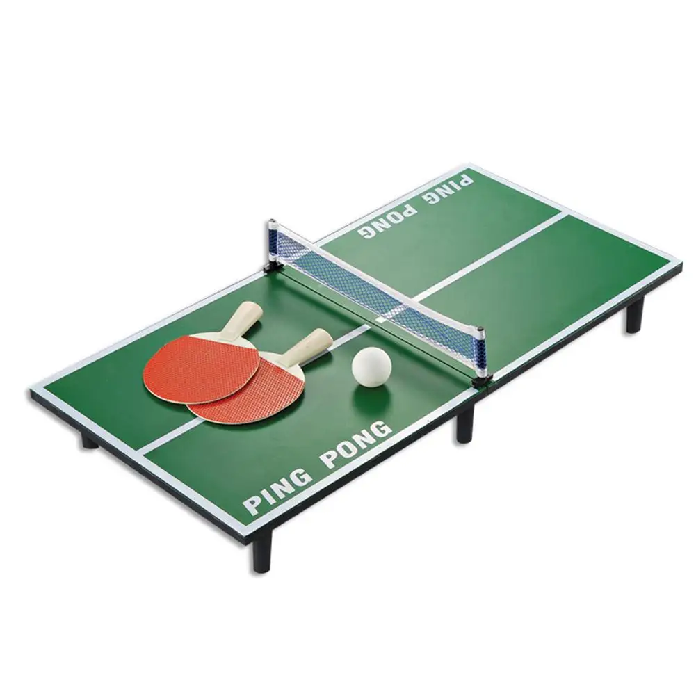 

1 Set Mini Table Tennis Set Wooden Ping Pong Racket Table Portable Board Game Set Sport Entertainment Toy For Kids Children