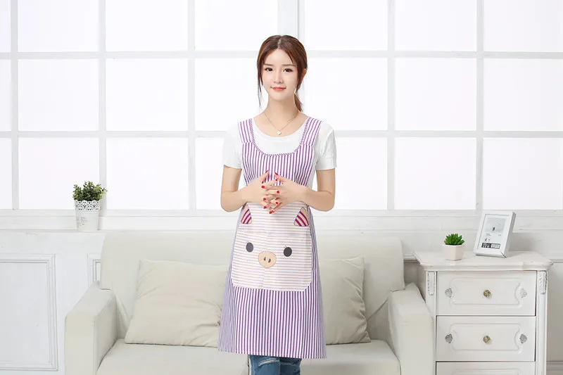 Korean-style Sleeveless Piggy Apron Strap H Type I-shaped Back Apron Fashion Household Kitchen Pure Cotton Apron Wholesale