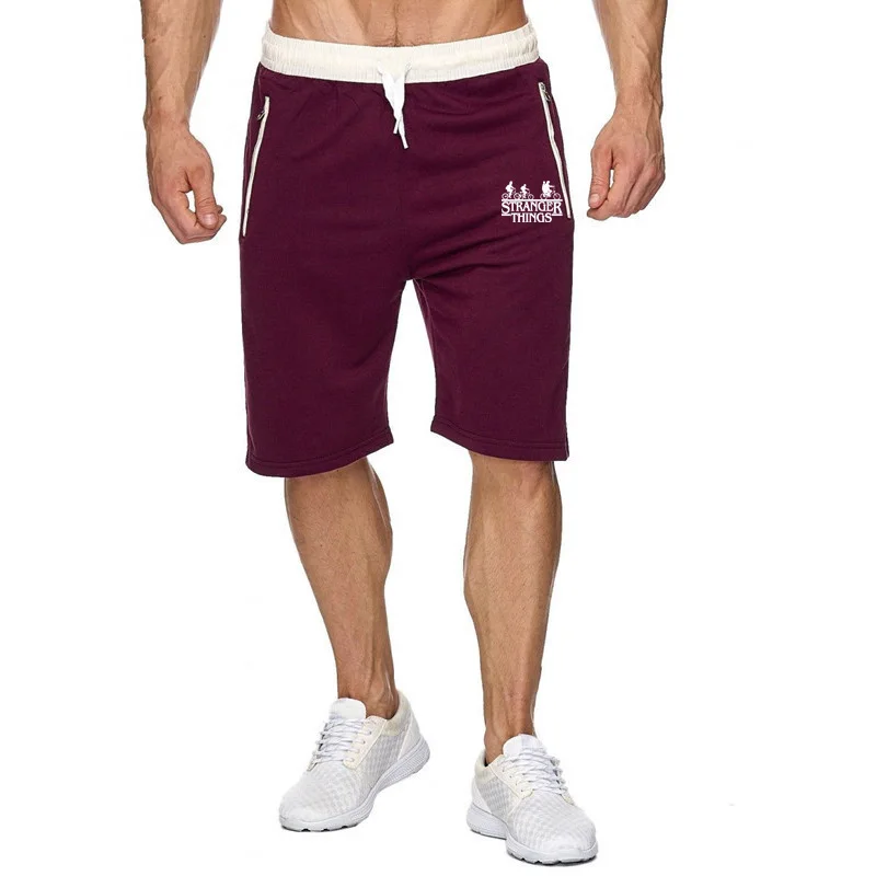 wine red baizi Быстросохнущие двигаться Для мужчин футболка для занятий серфингом Шорты печать вещи Для мужчин спортивные Бег пляжные короткие штаны для серфинга Лидер продаж шорты купальные Штаны - Цвет: wine red baizi