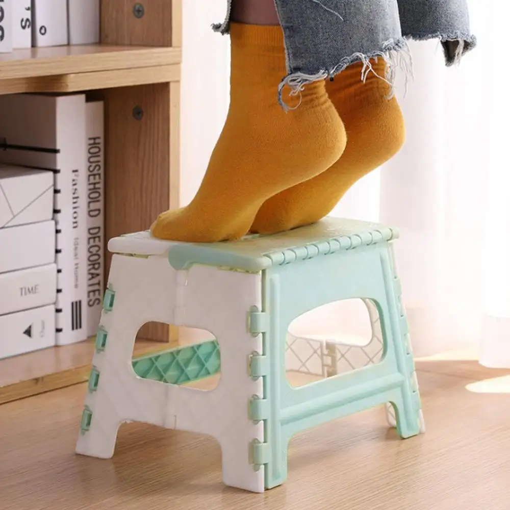 

Plastic folding step stool Portable Multi Purpose Foldable travel Train Outdoor Sturdy Step Stool folding step stool portable ED