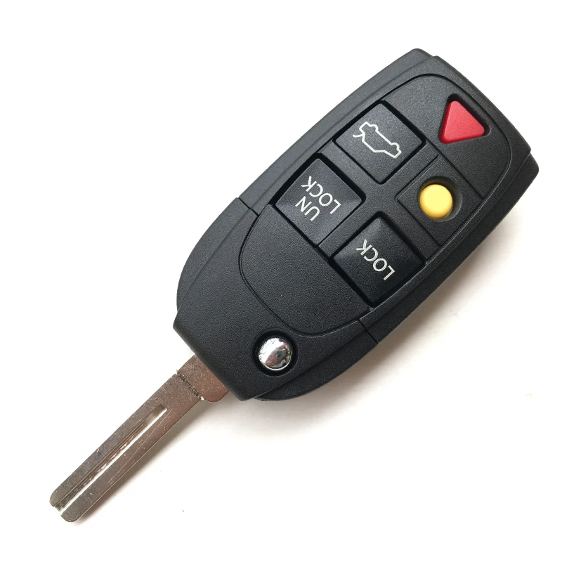 Heavy Metal Remote Key Case Cover Shell Fob For Volvo XC90 V70 C30 Silver red 