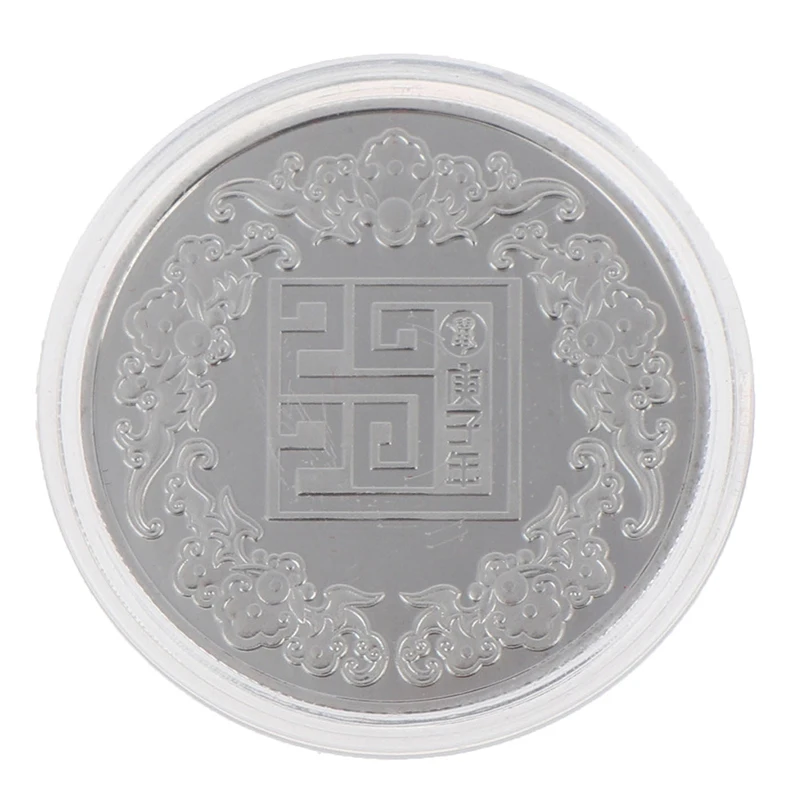 Год крысы памятная монета Китайский Зодиак сувенир вызов коллекционные монеты коллекция Искусство ремесло с коробкой
