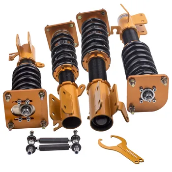 

24 Way Adjustable Damper Coilovers Shock Absorbersfor Mazda Protege LX 1.6L 2.0L 1999-2002 Suspension Lowering Kit