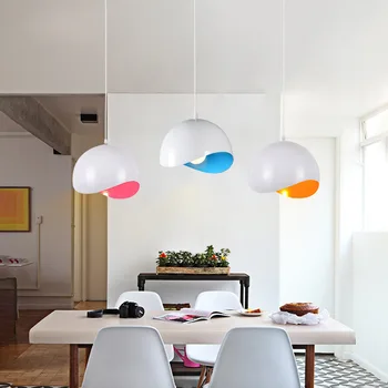 

Nordic Simple Popular E27 Single Head Pendant Light Bedside Eggshell High Quality Aluminium Art Cafe Restaurant Hanging Light