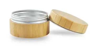 

Customisable Bamboo Jar for 30G Cosmetic Cream or Butter, pure ecological, no plastic, Alumninum inner layer