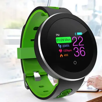 

Smart Watch Real-time Heart Rate Monitor Pedometer USB Charge Sports Braclet