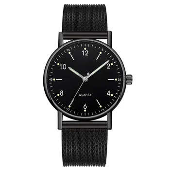

Watch Ladies Women's High-End Male Female Quartz Men Watches Stainless Steel Luminous Dial Leisure Men Ladies Simplicity Clock