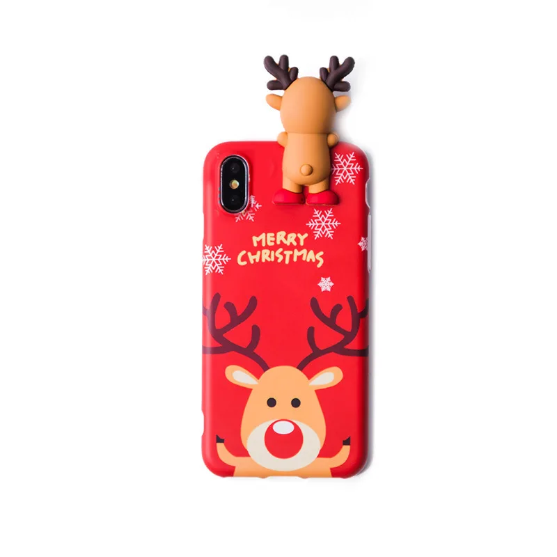 A14 Рождественский чехол для iphone 11 Pro Max X XS XR на iphone 11 чехол силиконовый чехол с изображением оленя медведя для iphone 7 8 6S Plus 7Plus чехол - Цвет: A14