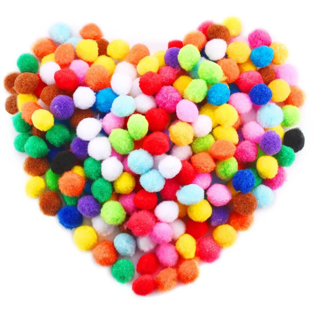 250 Pieces 2cm Big pompom Fluffy Plush cloth Craft DIY Soft pon poms ball furball home decor Sewing Supplies Craf flowers ball