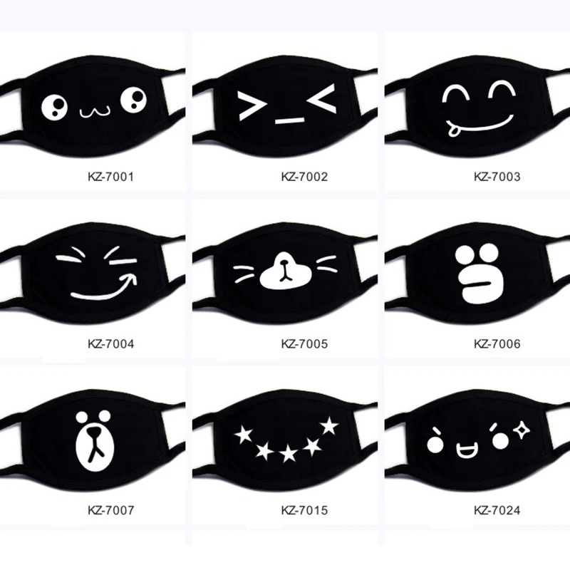 Men Women Cotton Face Mask Winter Cute Teeth Smile Skull Bear Creative Travel Mouth Decorative Dust New Design