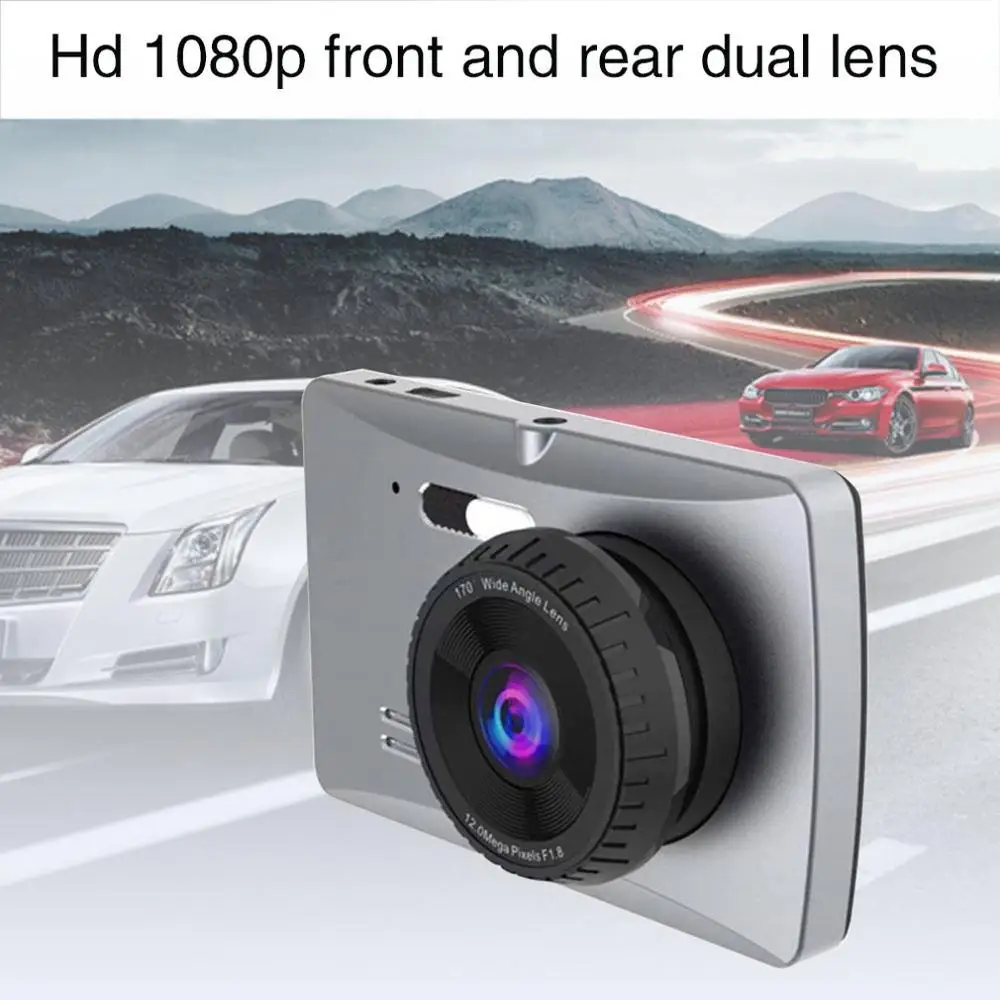 3,6-дюймовый Ips Hd 1080P вождения Регистраторы передние и задние Двойной объектив Поддержка реверсирования видео наблюдение за парковкой V6