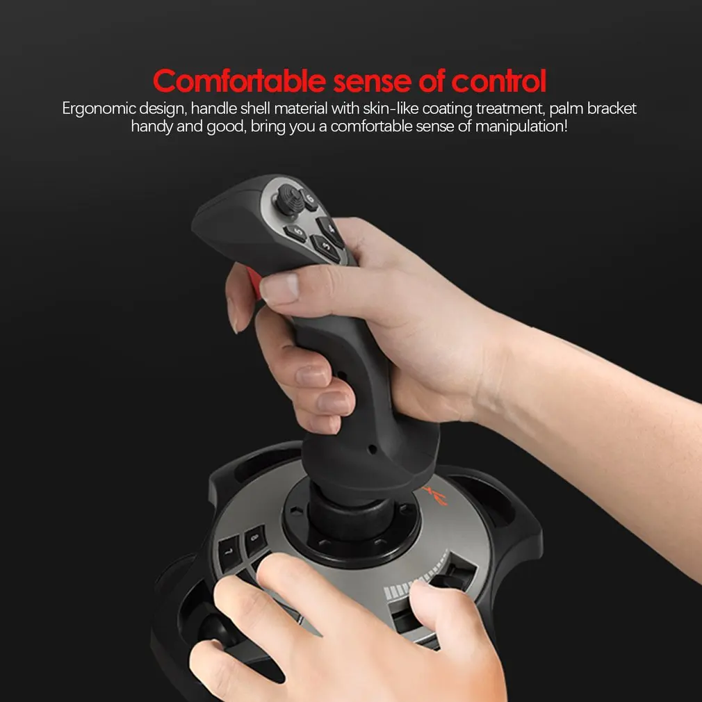  PXN PRO 2113 4 Axles Fixed Flight Simulator Gamepad Controller Joystick for PC/Desktop with Keyboar