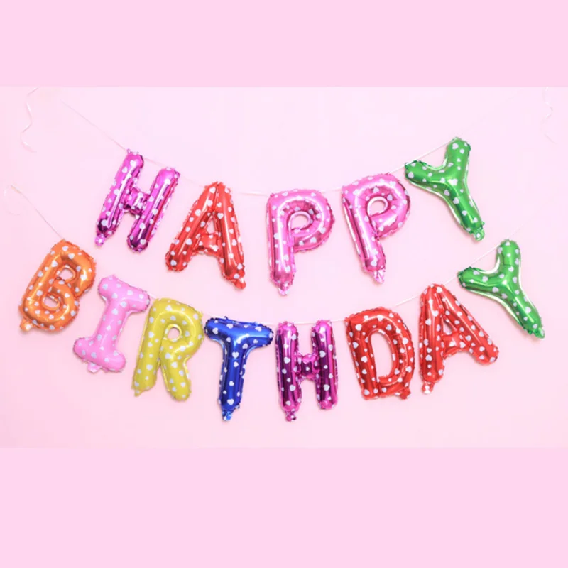 Happy Birthday Ballons Banner – 16 Zoll, Silber Oder Gold, Mit Folienballons Für Die Geburtstagsdeko