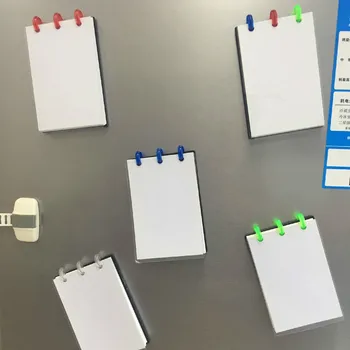 

Creative Refrigerator Message Bok Mushroom Hole Loose-Leaf Binding With Rubber Magnetic MINI Size 360 Degrees Flip Pages