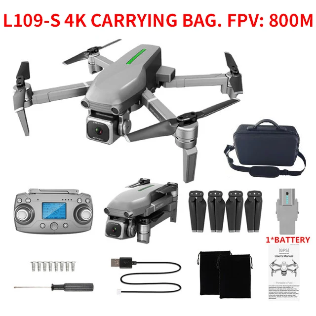 Carry Bag FPV-800M Drone Camera HD 4K x50 ZOOM RC Quadrocopter Professional 5G WIFI FPV Brushless Foldable Quadcopter Drone GPS 1000M Distance - Цвет: Carry Bag FPV-800M