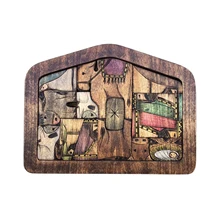 Jeu de société en bois pour adultes et enfants, 20x15cm, développement de l'intelligence du Restaurant, puzzle de jésus, décoration de maison, Art mural, chambre à coucher
