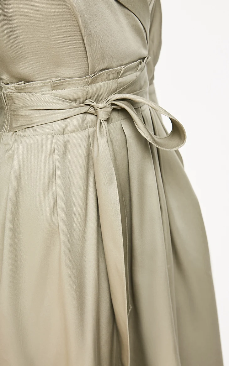 Только Осень-Зима Женская на шнуровке Cinched Талия A-Line 3/4 рукава платье | 119107614
