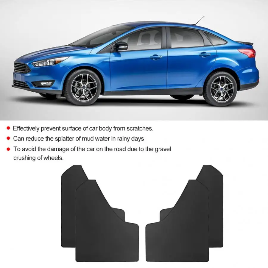 4 шт. универсальные модифицированные брызговик крылья подходят для Ford Focus автомобиль колесо крыло Защита для автомобиля