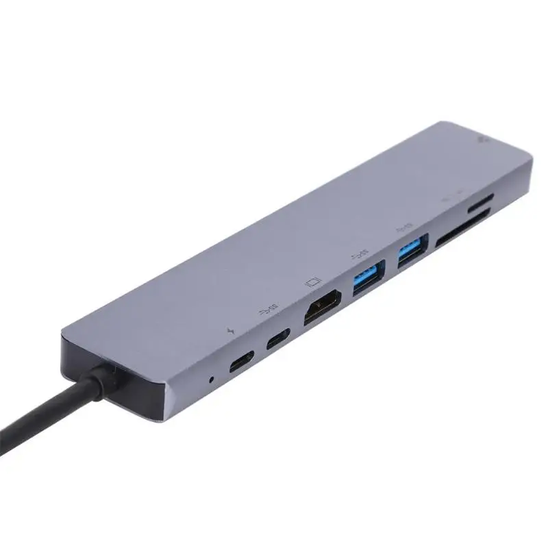 8 в 1 TYPE-C концентратор гигабитная LAN док-станция USB C адаптер для ноутбука поддержка прямой доставки