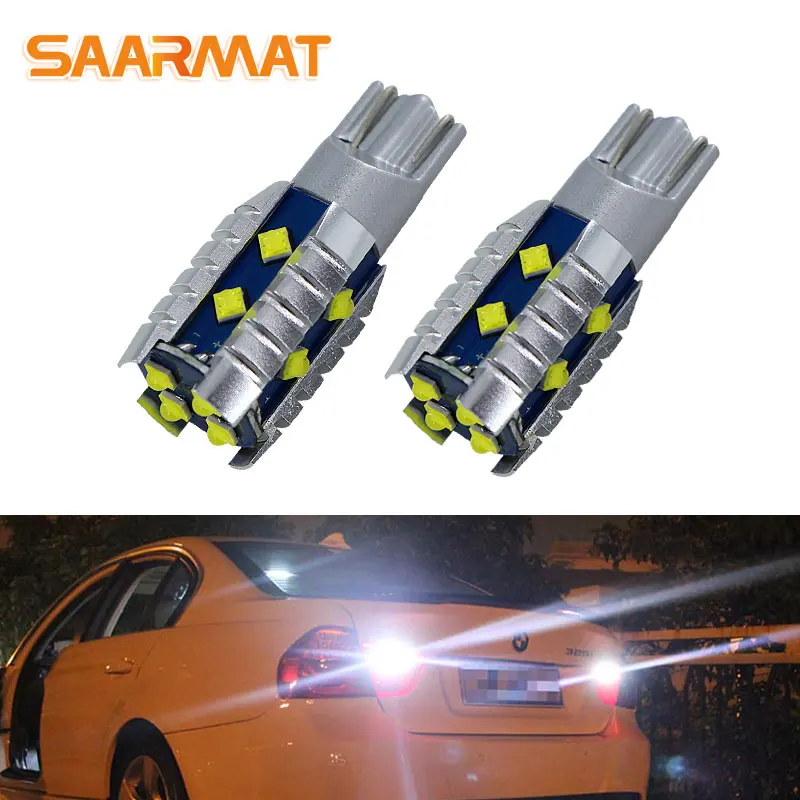 2PCS T15 W16W LED Canbus 921 912 Wedge Reverse Light Bulb High Power Super Bright Car Exterior Lamp 6500K White for BMW Mazda3 | Автомобили