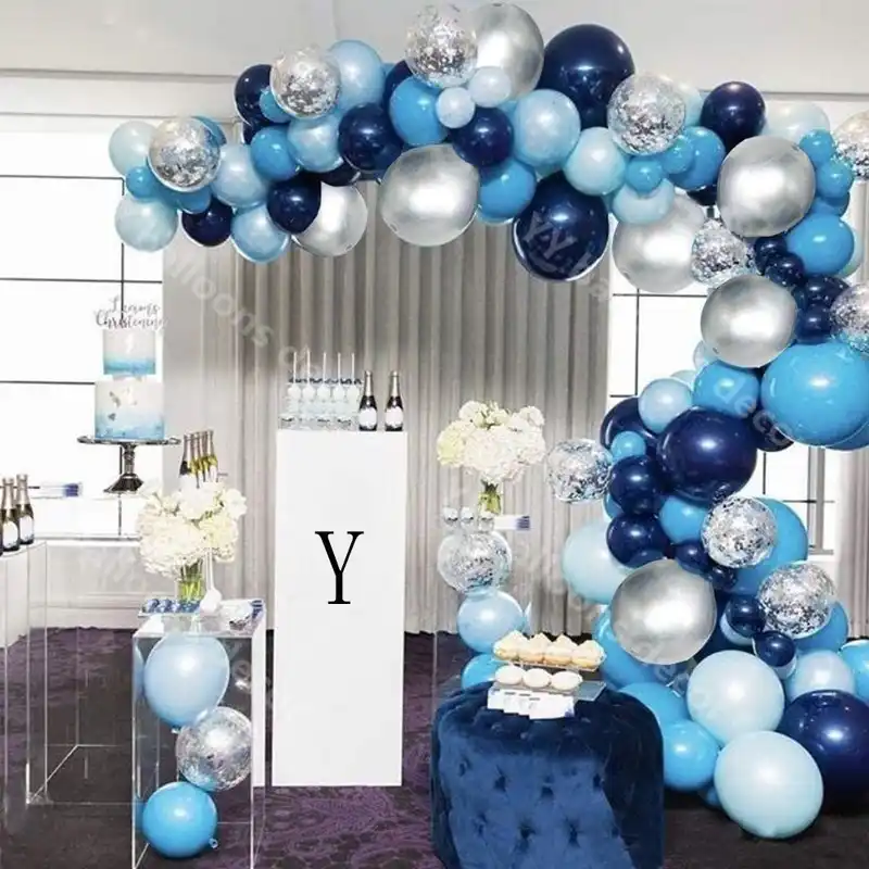 Ballons En Arc Macaron Bleu Marine Or Pastel Kit De Bricolage Global Guirlande De Decoration En Arc Pour Anniversaire Mariage Baby Shower Fete D Anniversaire Aliexpress