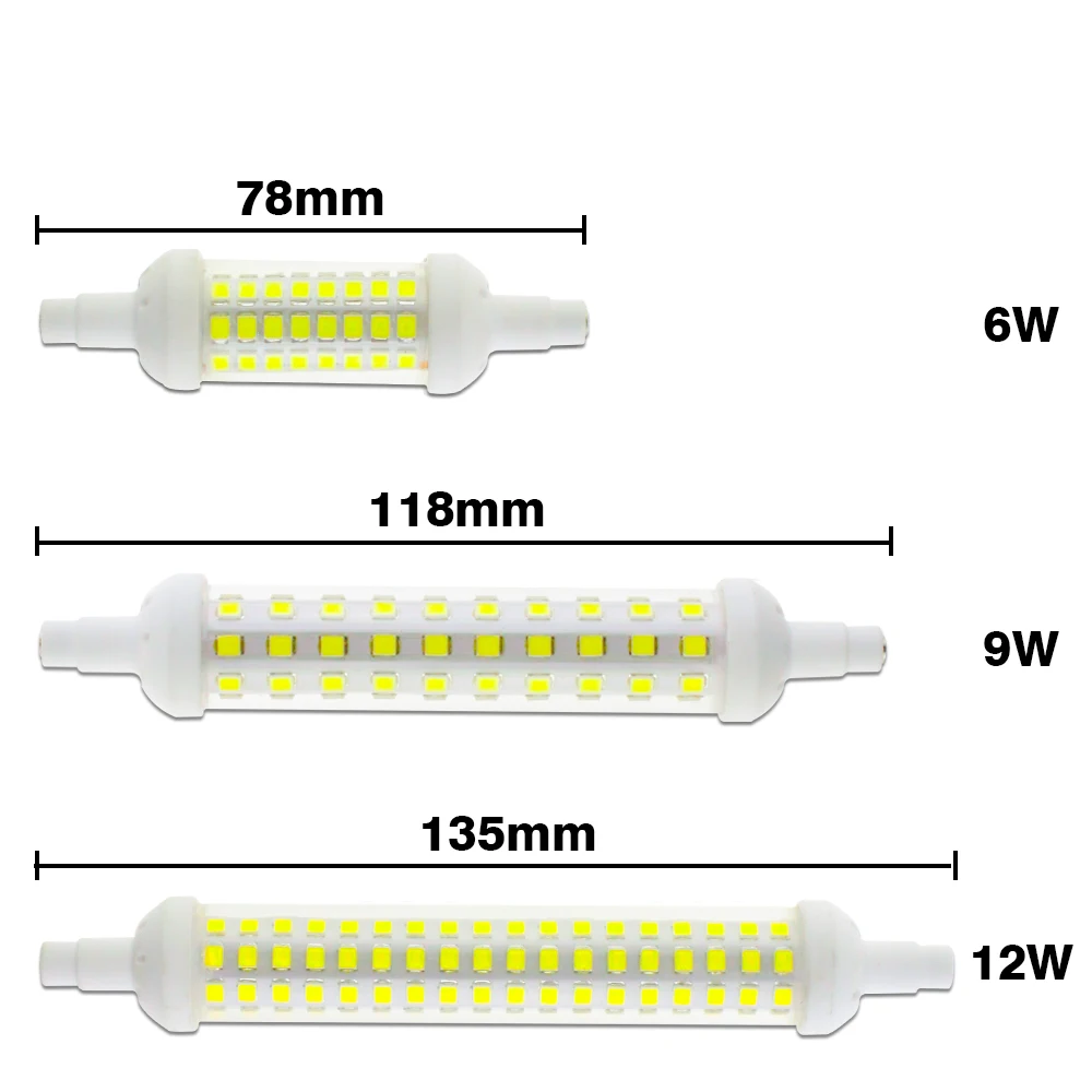Светодиодная лампа R7S 6 Вт 9 Вт 12 Вт SMD 2835 Bombilla 220 В Светодиодный прожектор Энергосберегающая Кукуруза свет заменить галогенный свет