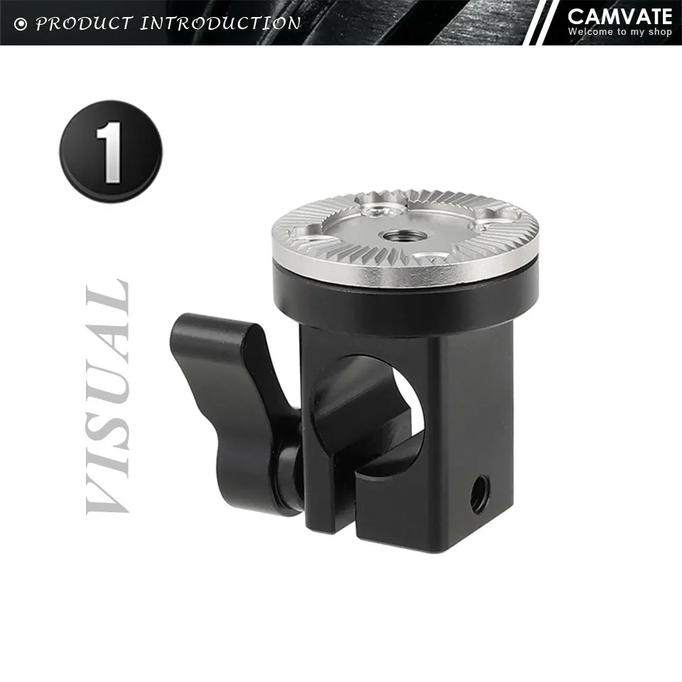 Standard 15mm Single Rail Rod Clamp With M6 Thread ARRI Rosette Mount For DSLR