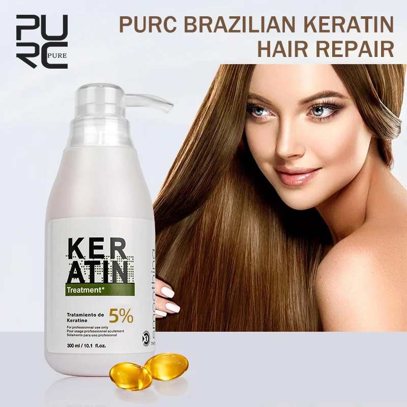 Purc Brazilian Keratin Treatment Straightening Smoothing Hair Eliminate