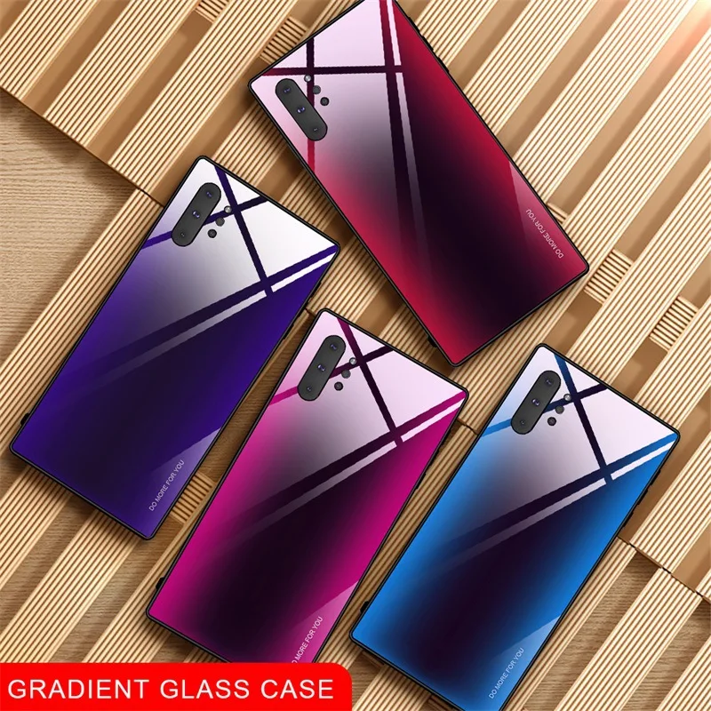 Чехол для samsung Galaxy A50 A70, Роскошный Жесткий чехол из закаленного стекла с градиентной задней крышкой для SAM A10 A30 A50 A70 NOTE10 S10 S10 PLUS
