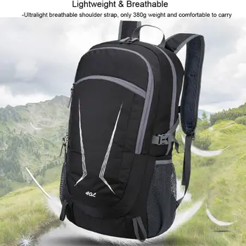 

40L Packable Backpack for Men Women Foldable Carry on Camping Outdoor Cycling School High Quality and Brand New