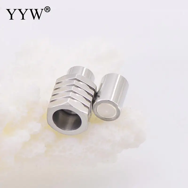 10pcs Stainless Steel Magnetic Clasps 5-20mm Polished For Diy Leather Bracelets Charms Connector Buckles Jewelry Making Findings